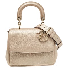 Dior Bronze Leather Mini Be Dior Top Handle Bag