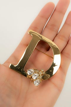 Dior Brooch in Gold-Plated Metal