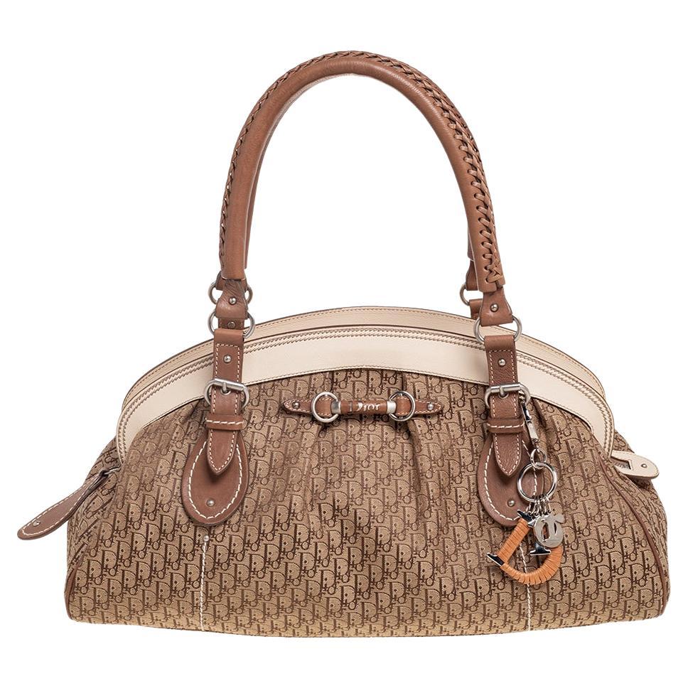 Christian Dior Open Bar Saddle Grained Leather SHW Tote Bag at 1stDibs