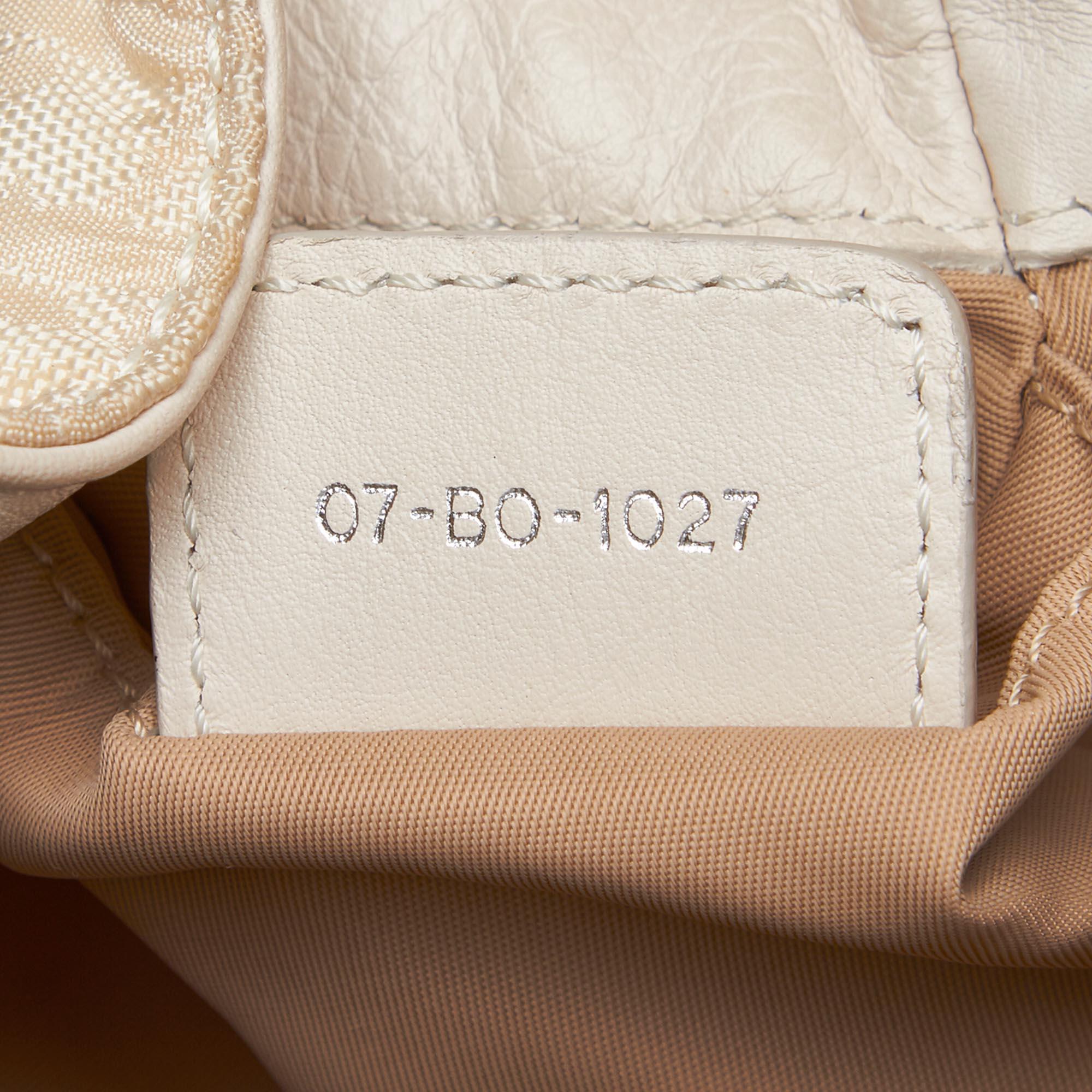Women's Dior Brown Beige Jacquard Fabric Oblique Handbag France w/ Dust Bag