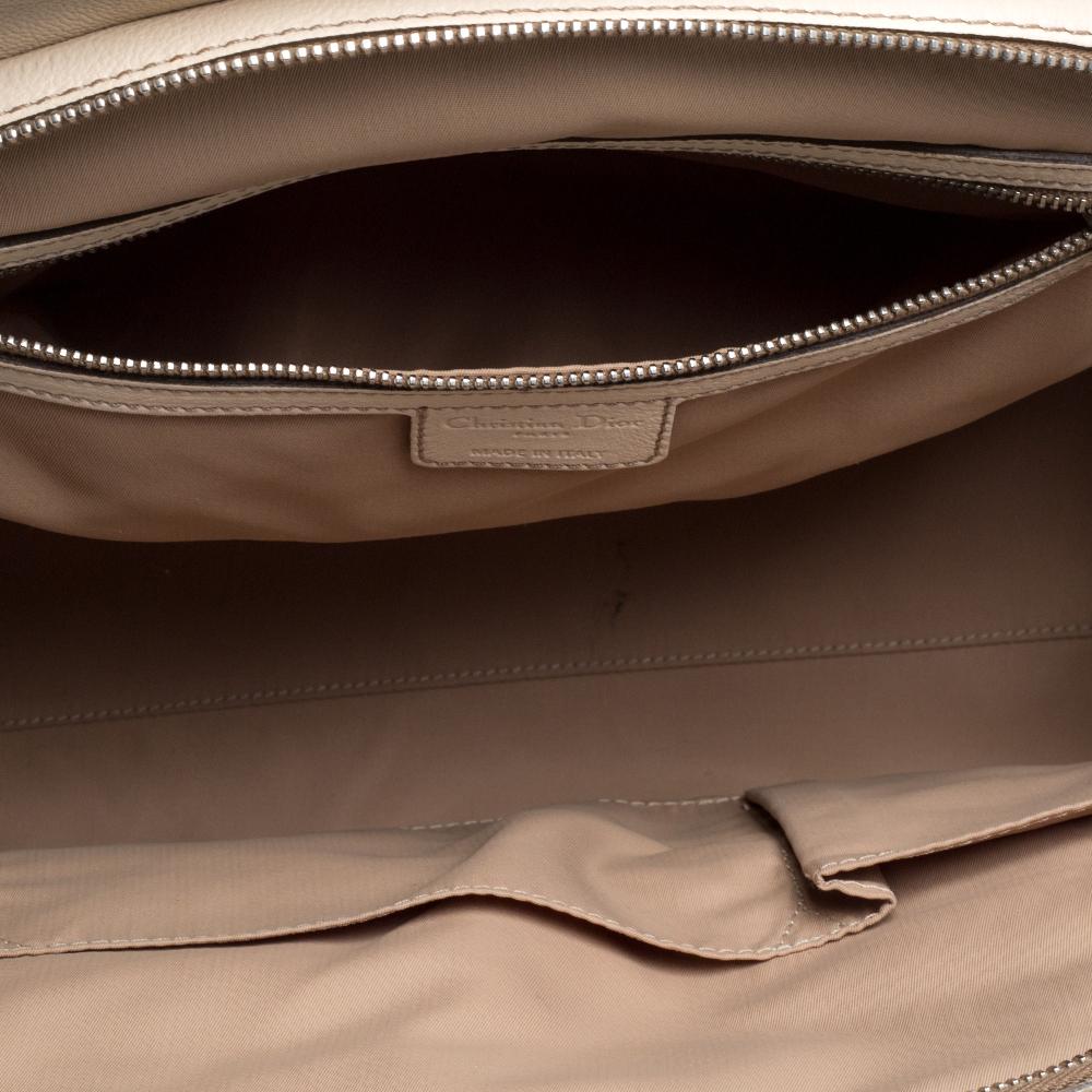 Dior Brown/Beige Oblique Canvas and Leather My Dior Pocket Frame Satchel 4