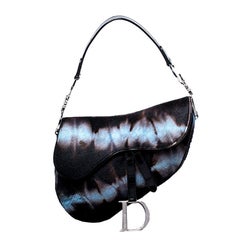 Dior Brown/Blue Pony Hair Saddle Bag
