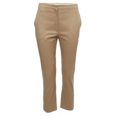 Dior Brown Cotton Twill Fitted Trousers S