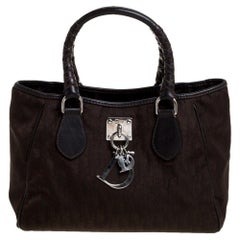 Dior Brown Diorissimo Canvas and Leather Charming Satchel