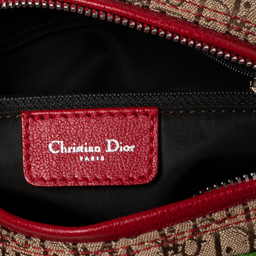 Dior Brown Diorissimo Canvas Rasta Shoulder Bag 5