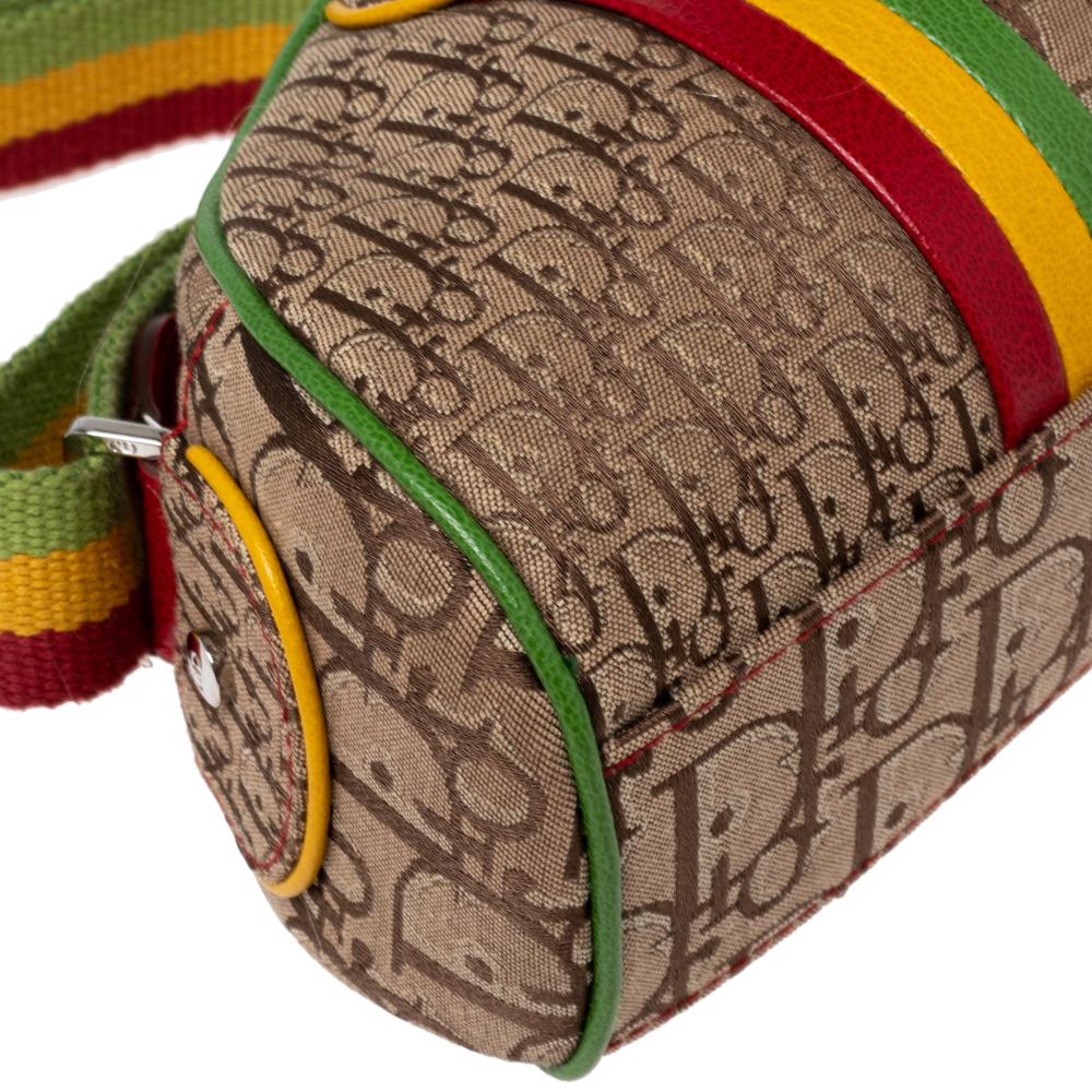 Dior Brown Diorissimo Canvas Rasta Shoulder Bag 2