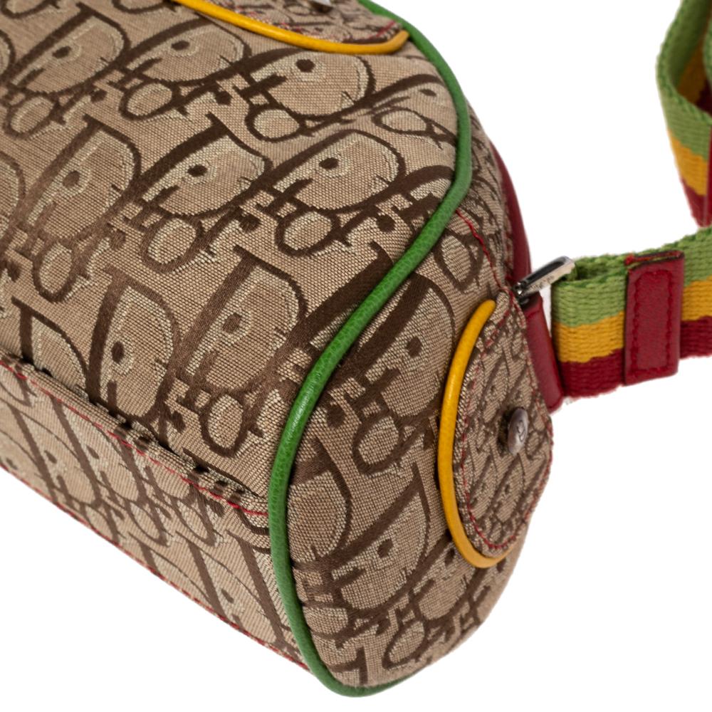 Dior Brown Diorissimo Canvas Rasta Shoulder Bag 3