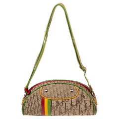 Dior - Sac à bandoulière Rasta en toile marron Diorissimo