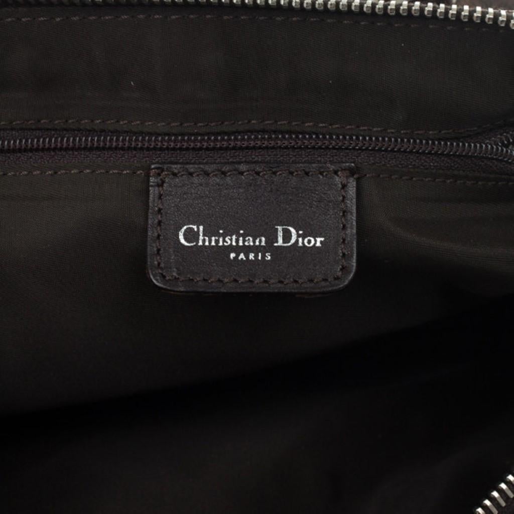 Dior Braun Diorissimo Beschichtetes Segeltuch Trotter Romantique Satchel 11