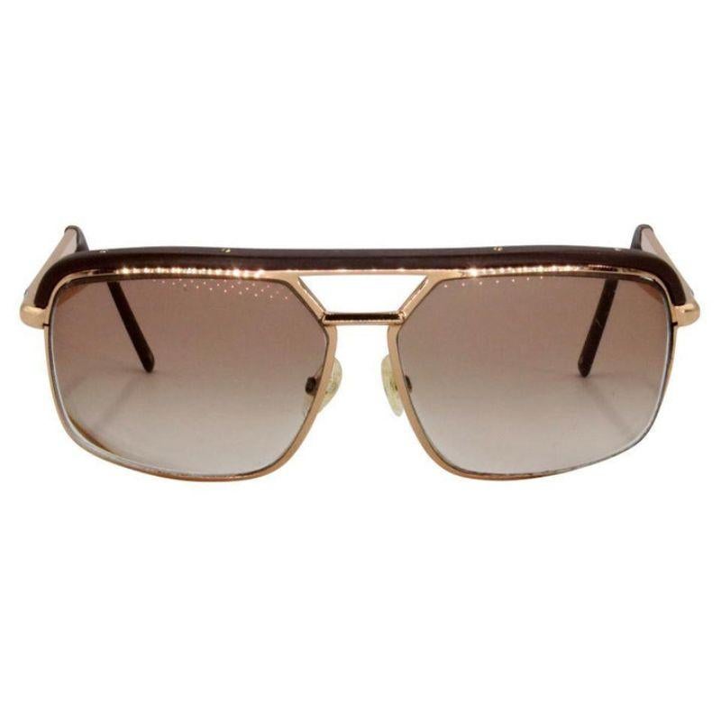 Gris Dior Brown Gradient Gold-tone Metal Frame Pilot Unisex Tinted Sunglasses en vente