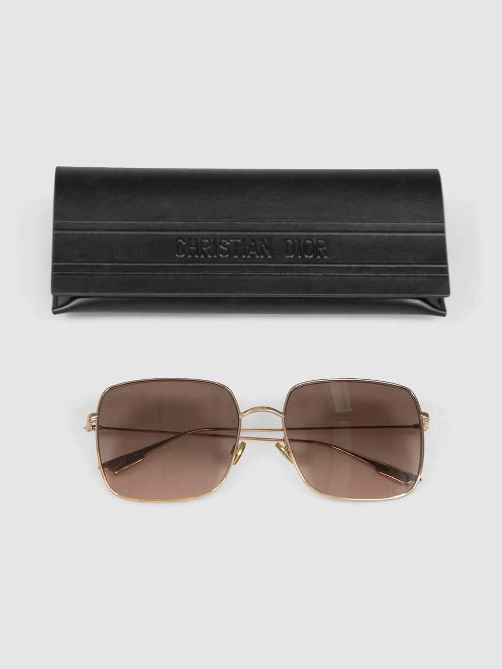 Gafas de sol cuadradas oversize Dior Gradiente Marrón en Bueno estado para la venta en London, GB