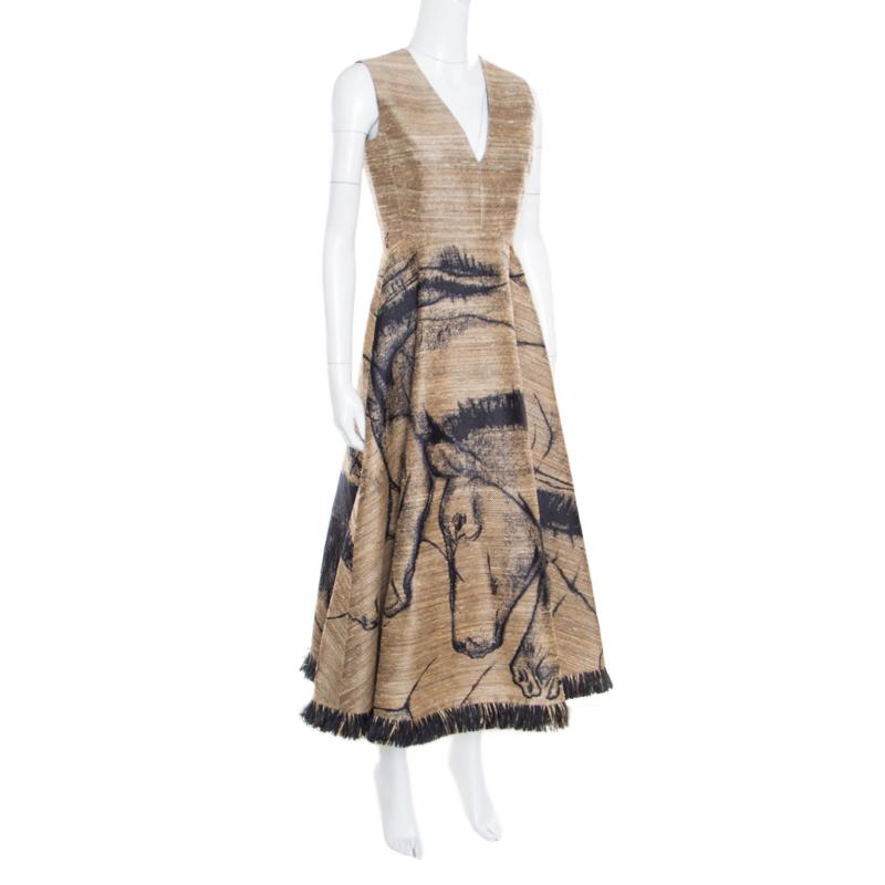 dior horse face dress