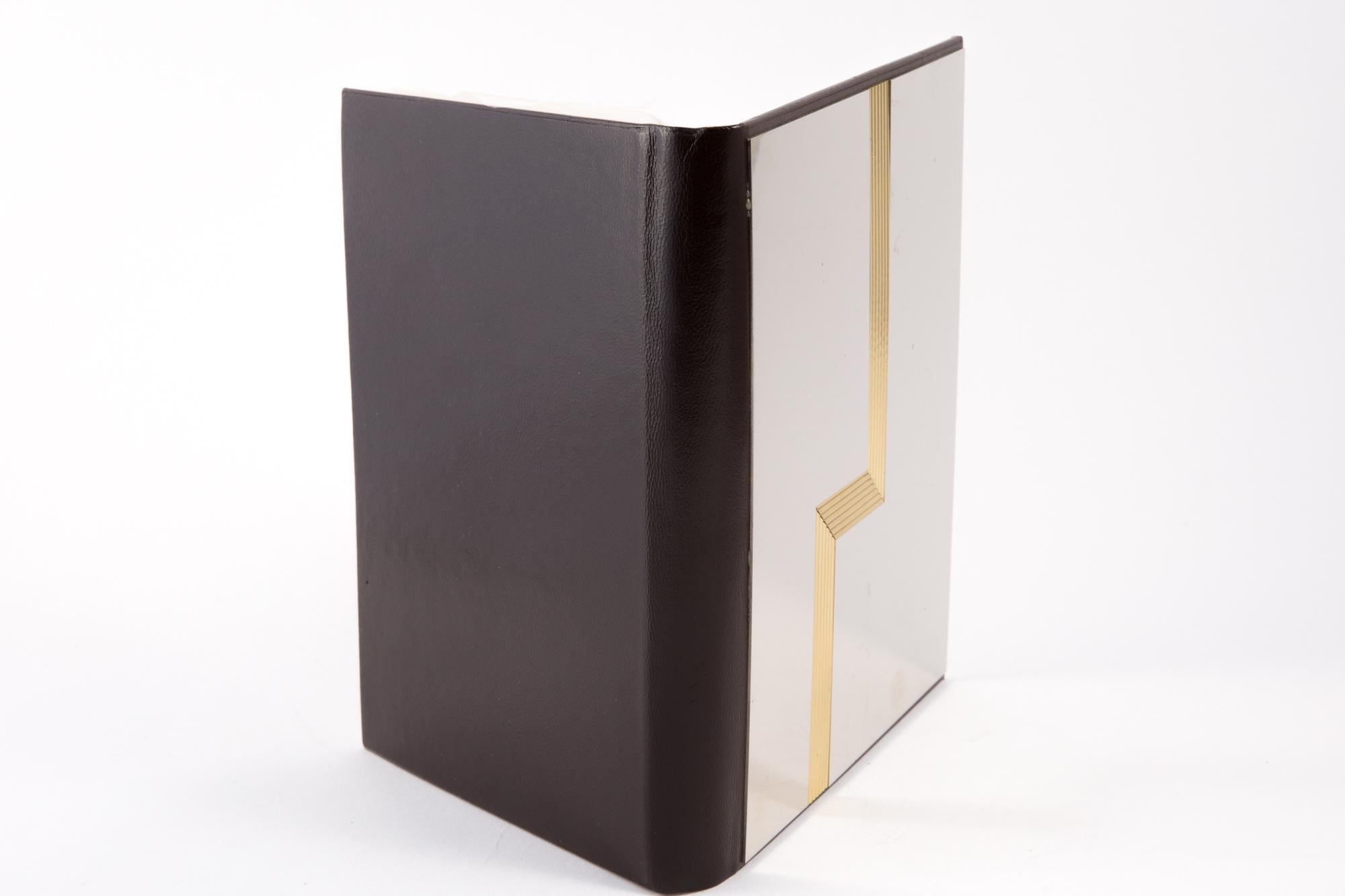 Dior Brown Leather and Glass Folder Directory Desktop 1