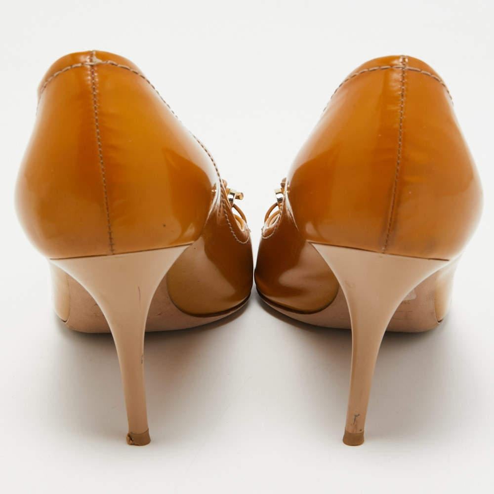 Donna Dior Pumps con fiocco in pelle marrone misura 38,5 in vendita