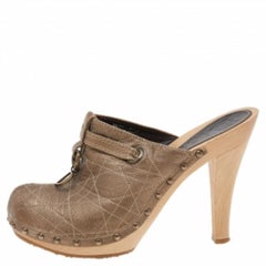 Dior, zoccoli in pelle marrone taglia 39