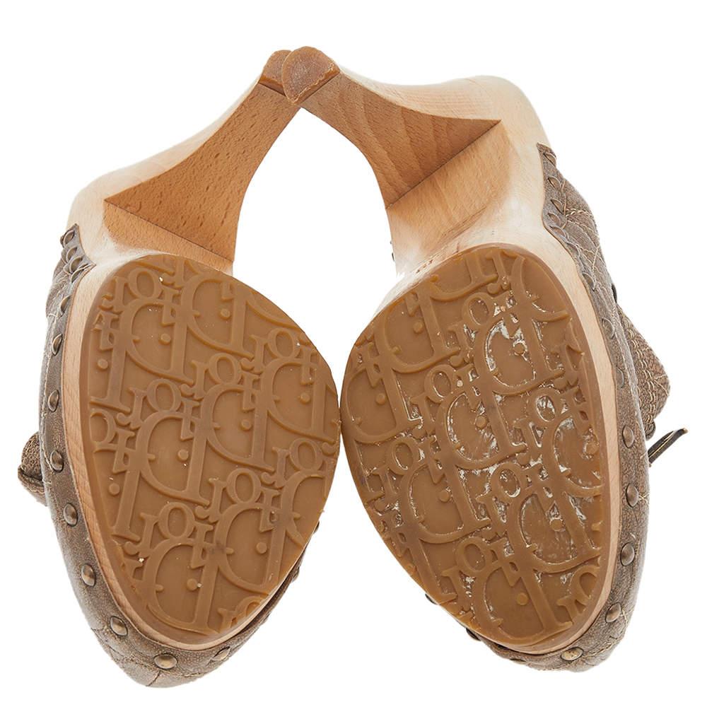 Dior Brown Leather Clog Mules Size 39 2