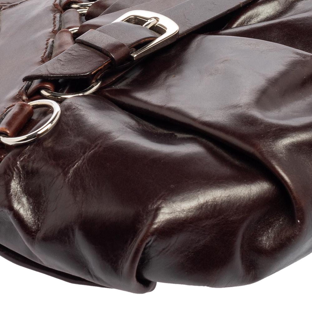 Dior Brown Leather Corset Ballet Shoulder Bag 2