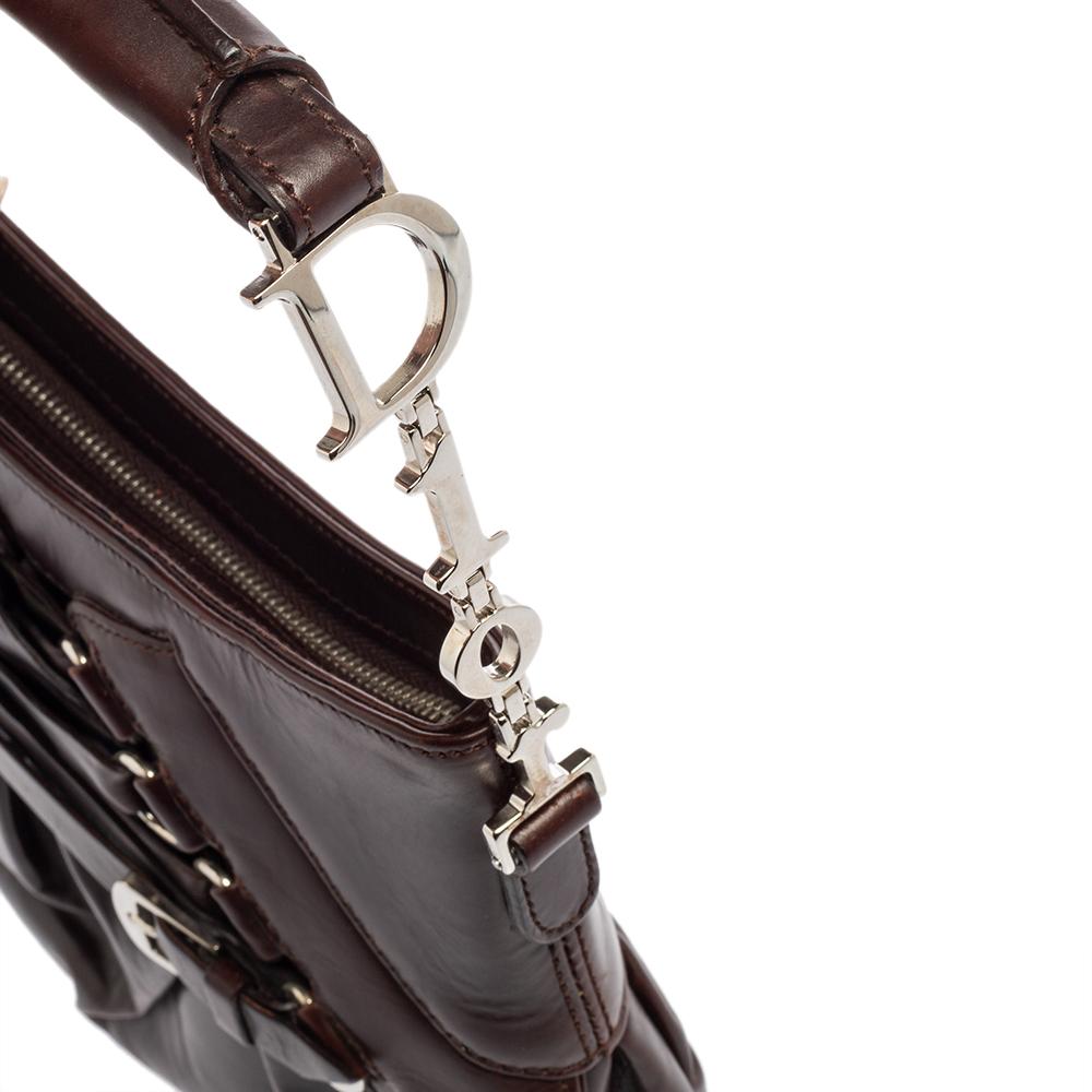 Dior Brown Leather Corset Ballet Shoulder Bag 3