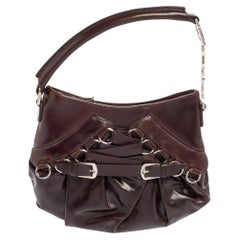 Dior Brown Leather Corset Ballet Shoulder Bag