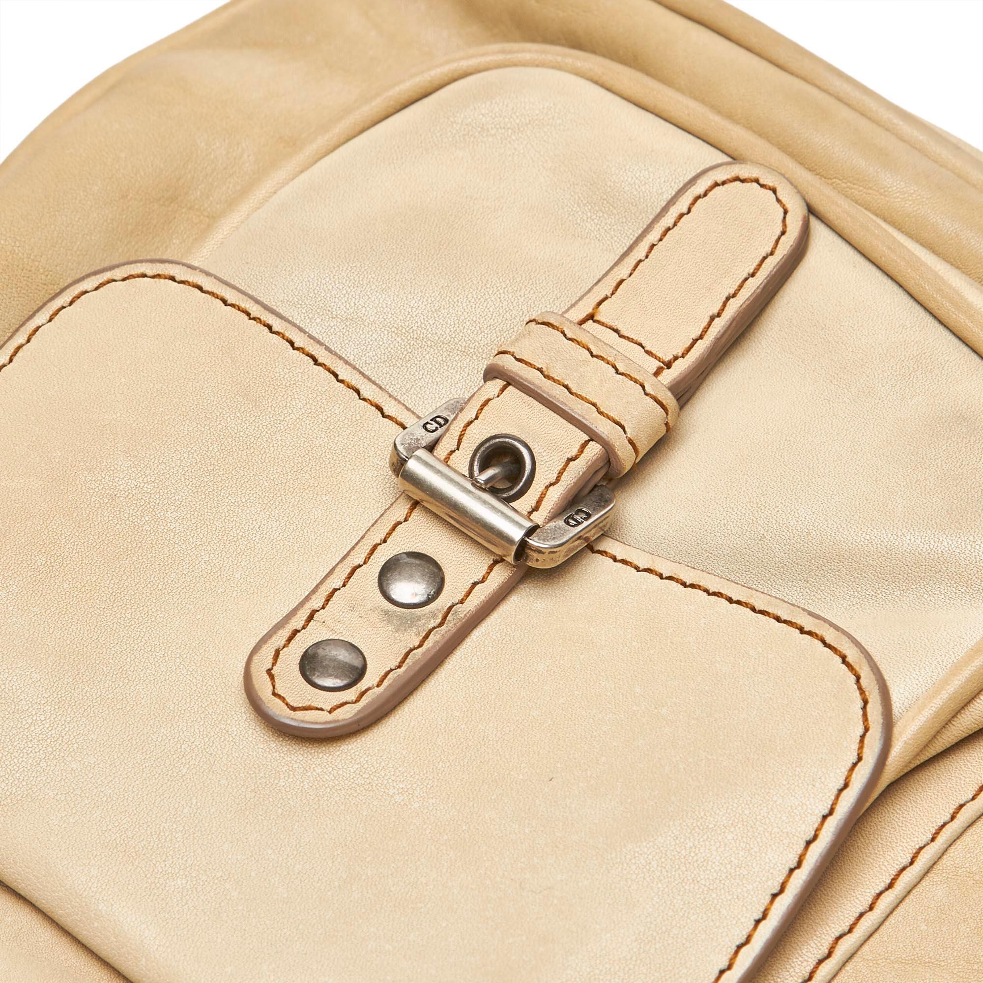 Dior Brown Leather Gaucho Saddle Bag 8