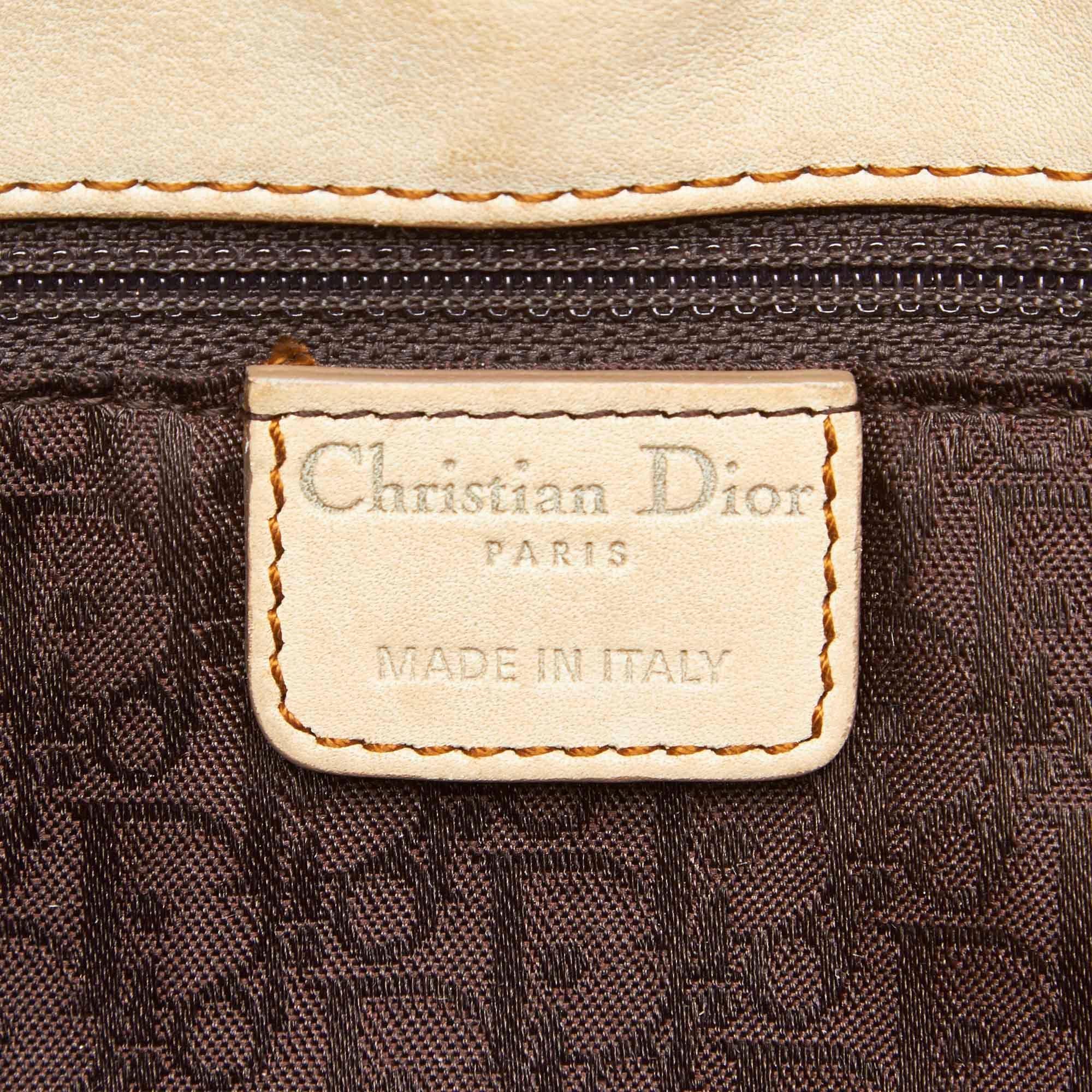 Dior Brown Leather Gaucho Saddle Bag 1