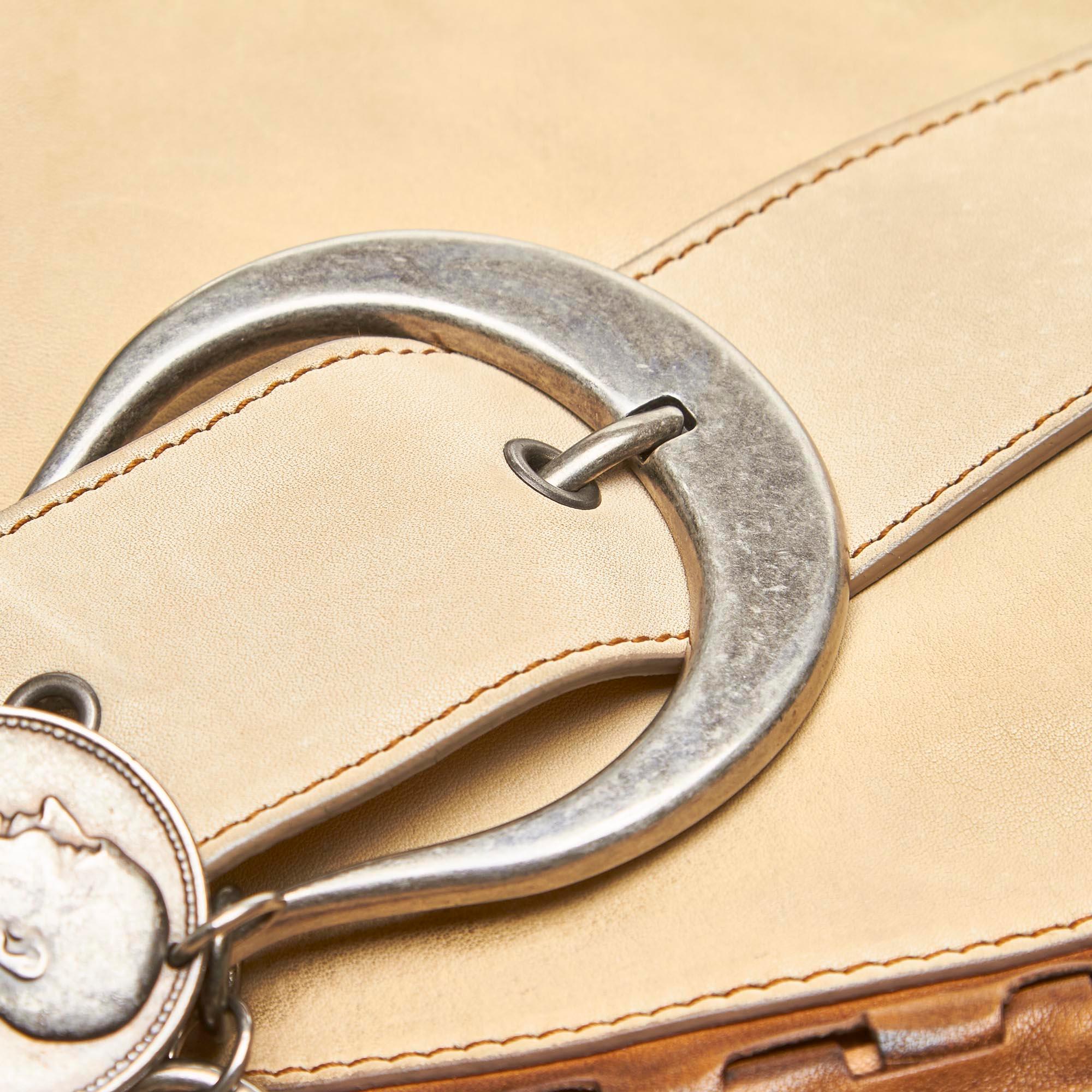 Dior Brown Leather Gaucho Saddle Bag 1