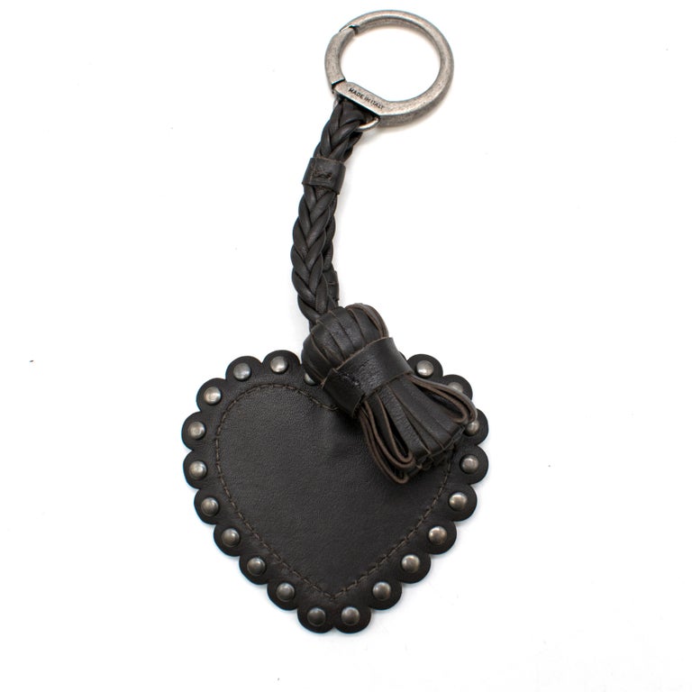 Dior Brown Leather Key Ring and Bag Charm For Sale at 1stDibs