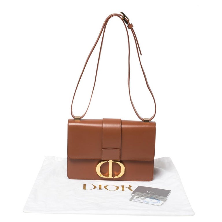 Dior Brown Leather Montaigne 30 Flap Shoulder Bag at 1stDibs  dior 30 montaigne  bag brown, dior 30 montaigne brown, dior bag brown