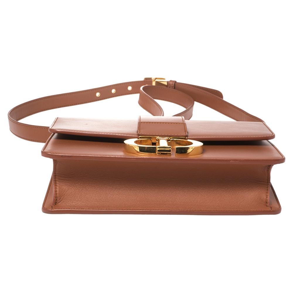 Dior Brown Leather Montaigne 30 Flap Shoulder Bag 4