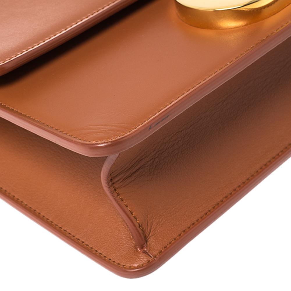 Dior Brown Leather Montaigne 30 Umhängetasche mit Klappe 3