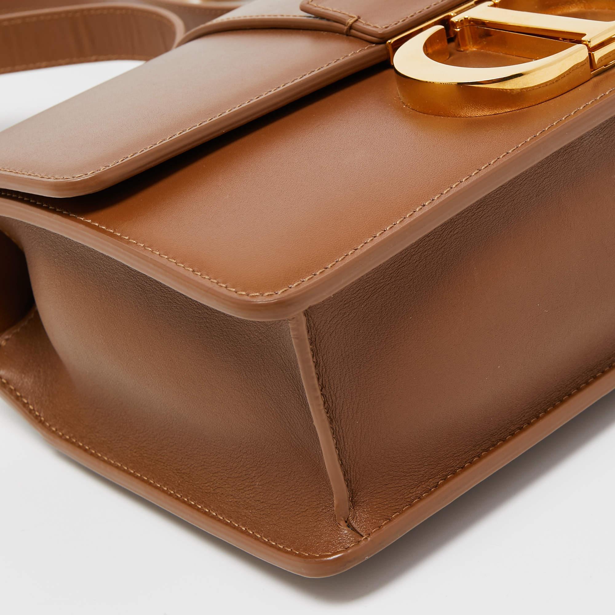 Dior Brown Leather Montaigne 30 Flap Shoulder Bag 5
