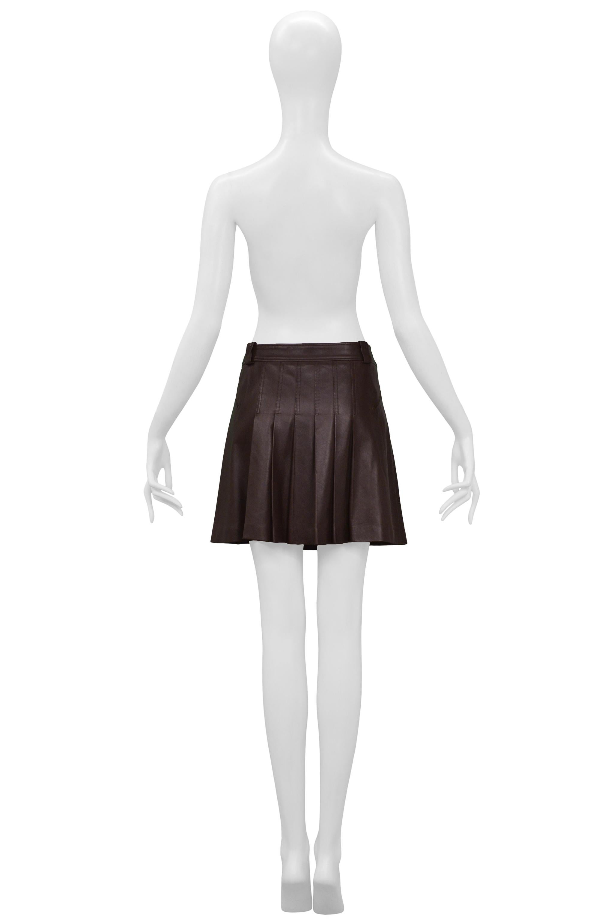 dior pleated mini skirt