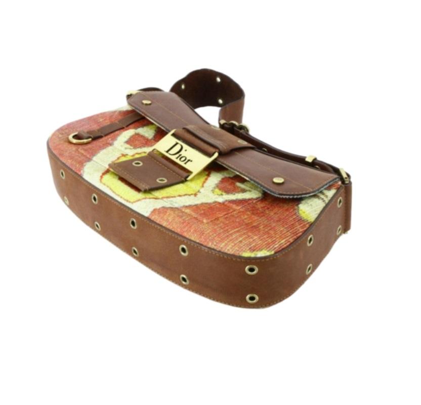 Dior Brown Leather & Printed Canvas Street Chic Columbus Shoulder Bag

80900MSC