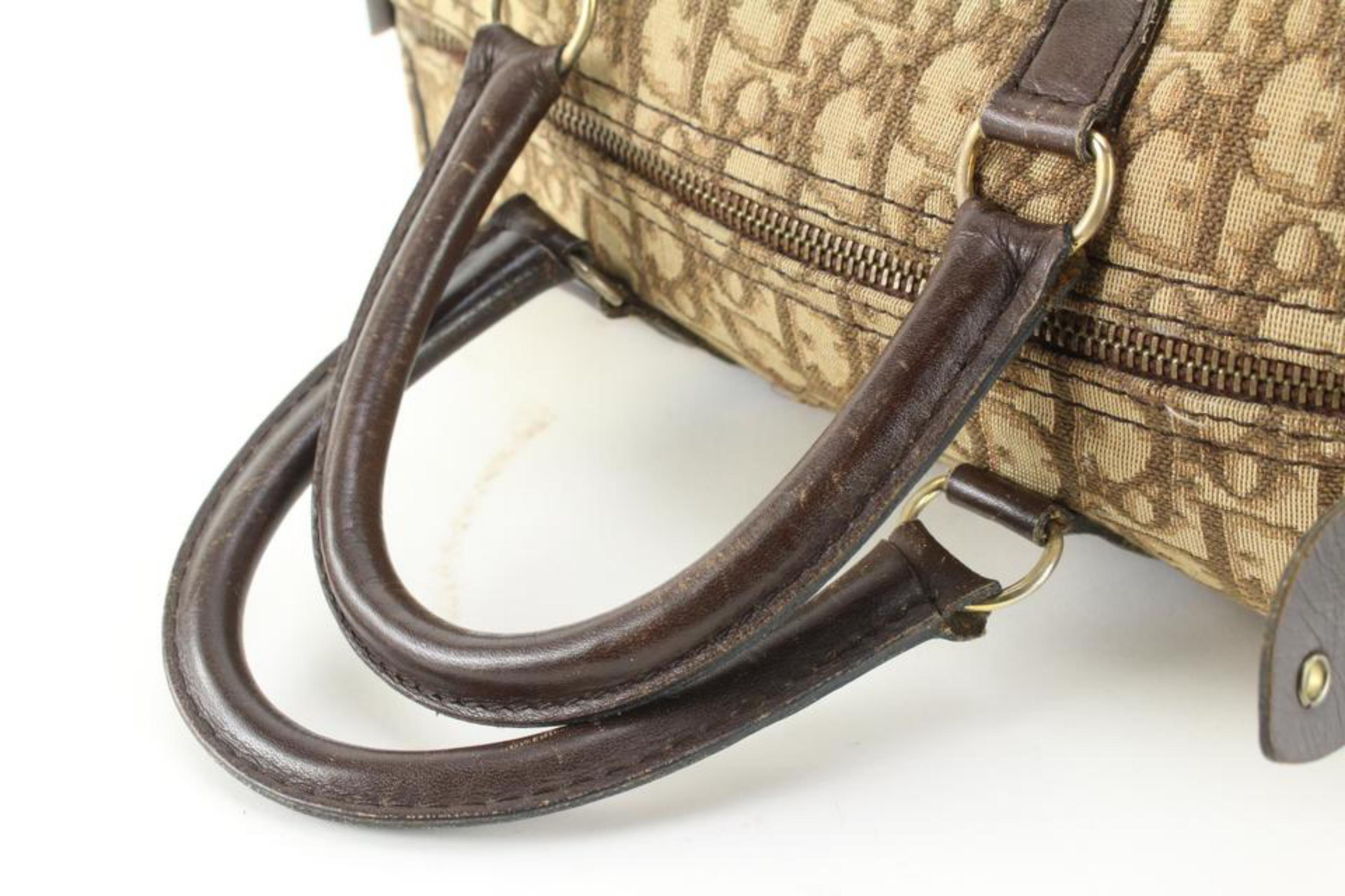 Dior Brown Monogram Trotter Boston Bag 60d628s For Sale 4