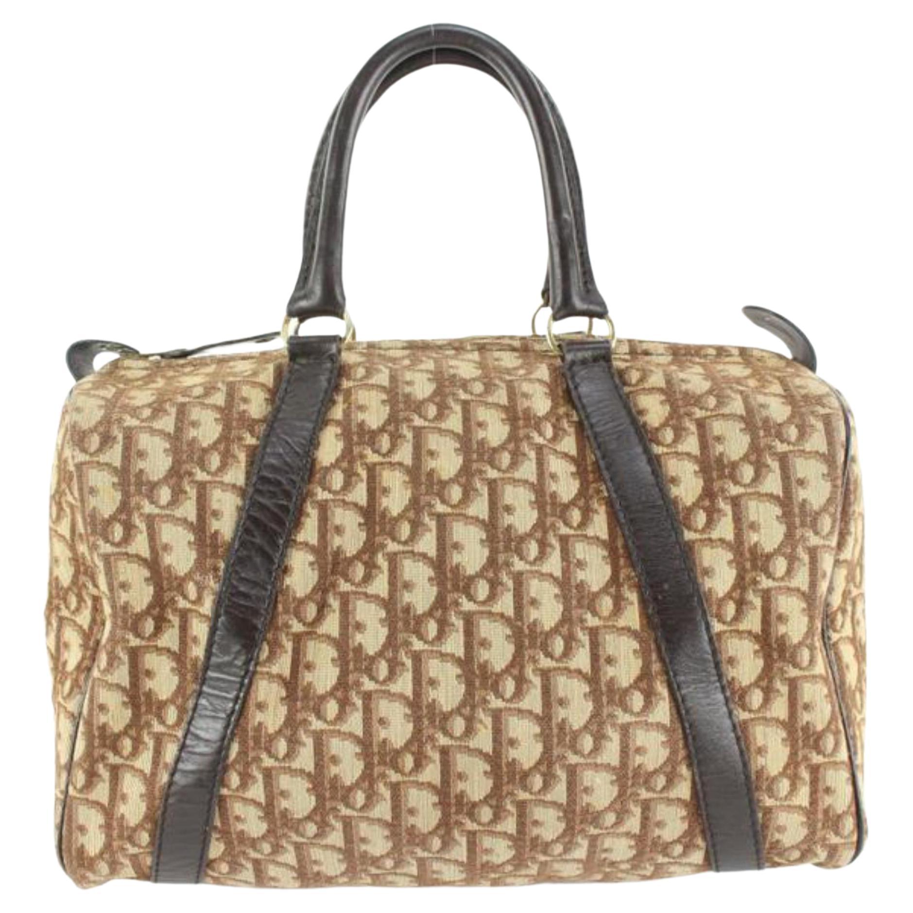 Dior Brown Monogram Trotter Boston Bag 66d55s For Sale