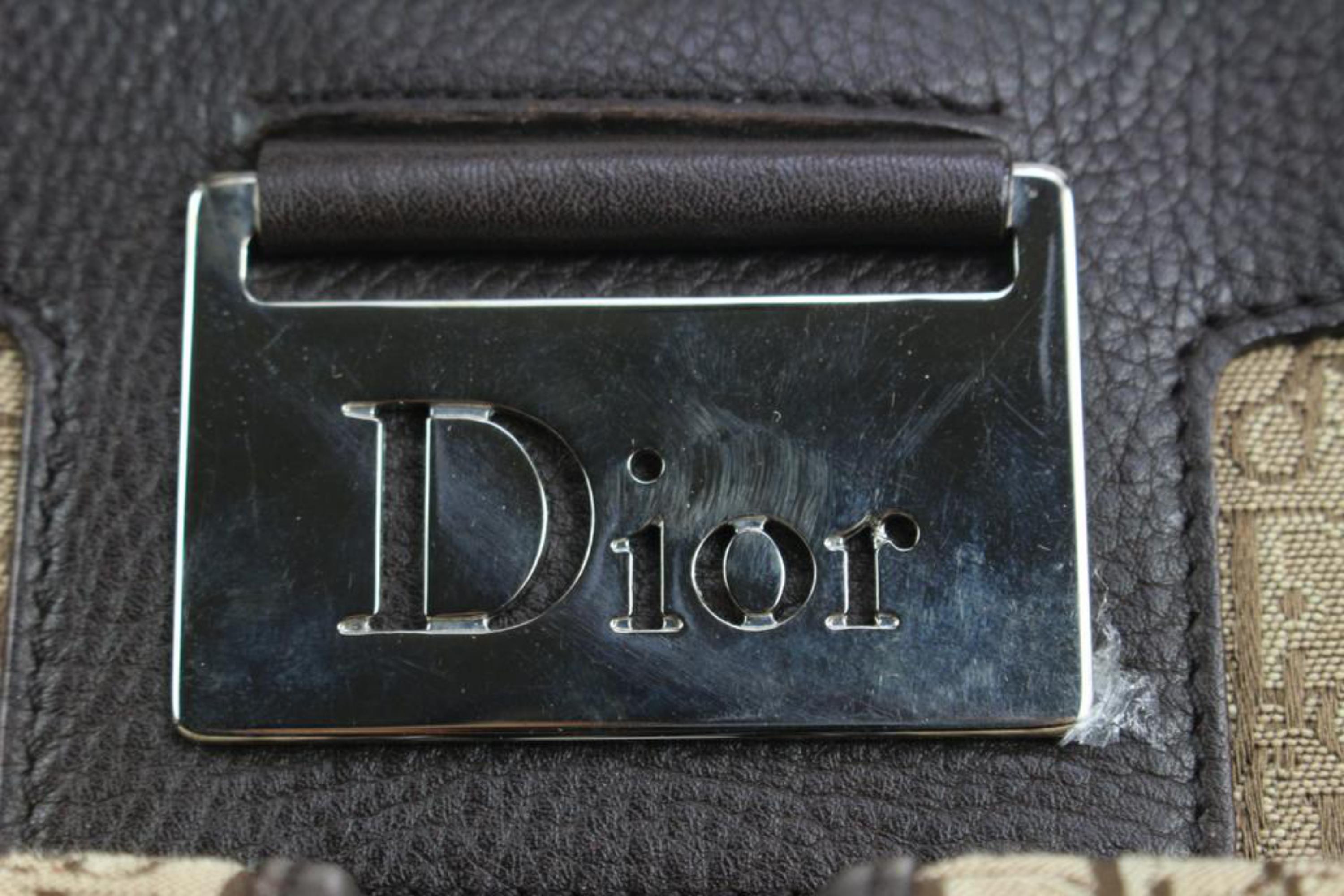Dior Brown Monogram Trotter Street Chic Pocket Diorissimo Hobo 79d221s en vente 5