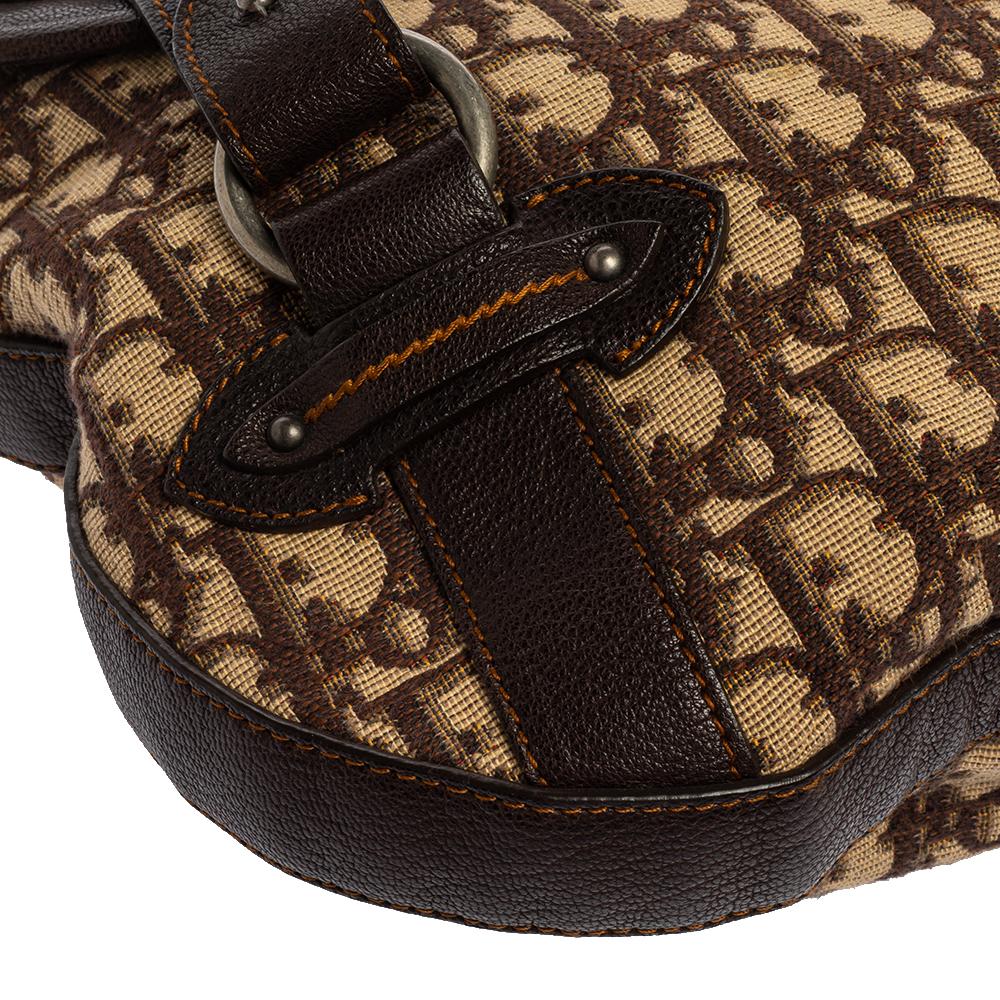 Dior Brown Oblique Canvas und Leder CD Logo Flap Hobo 3