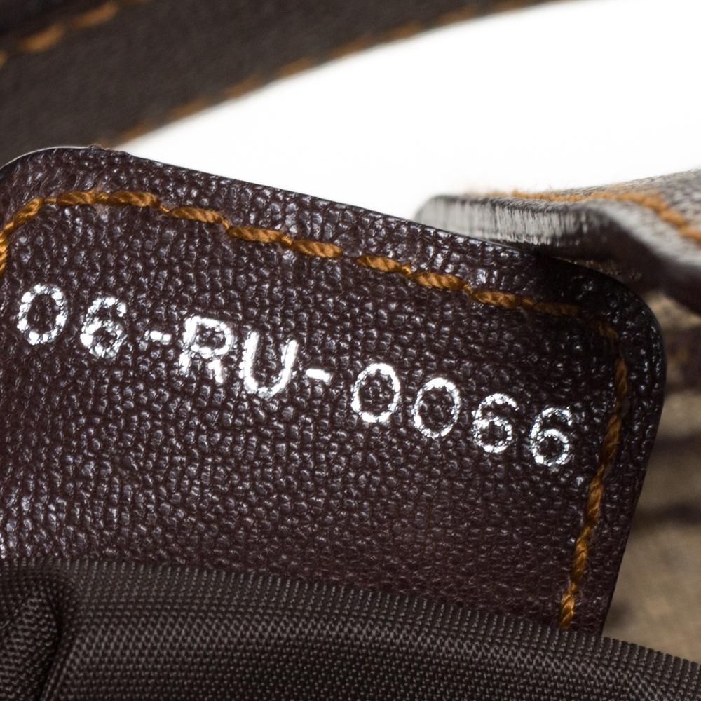 Dior Brown Oblique Canvas and Leather Saddle Bag In Good Condition In Dubai, Al Qouz 2