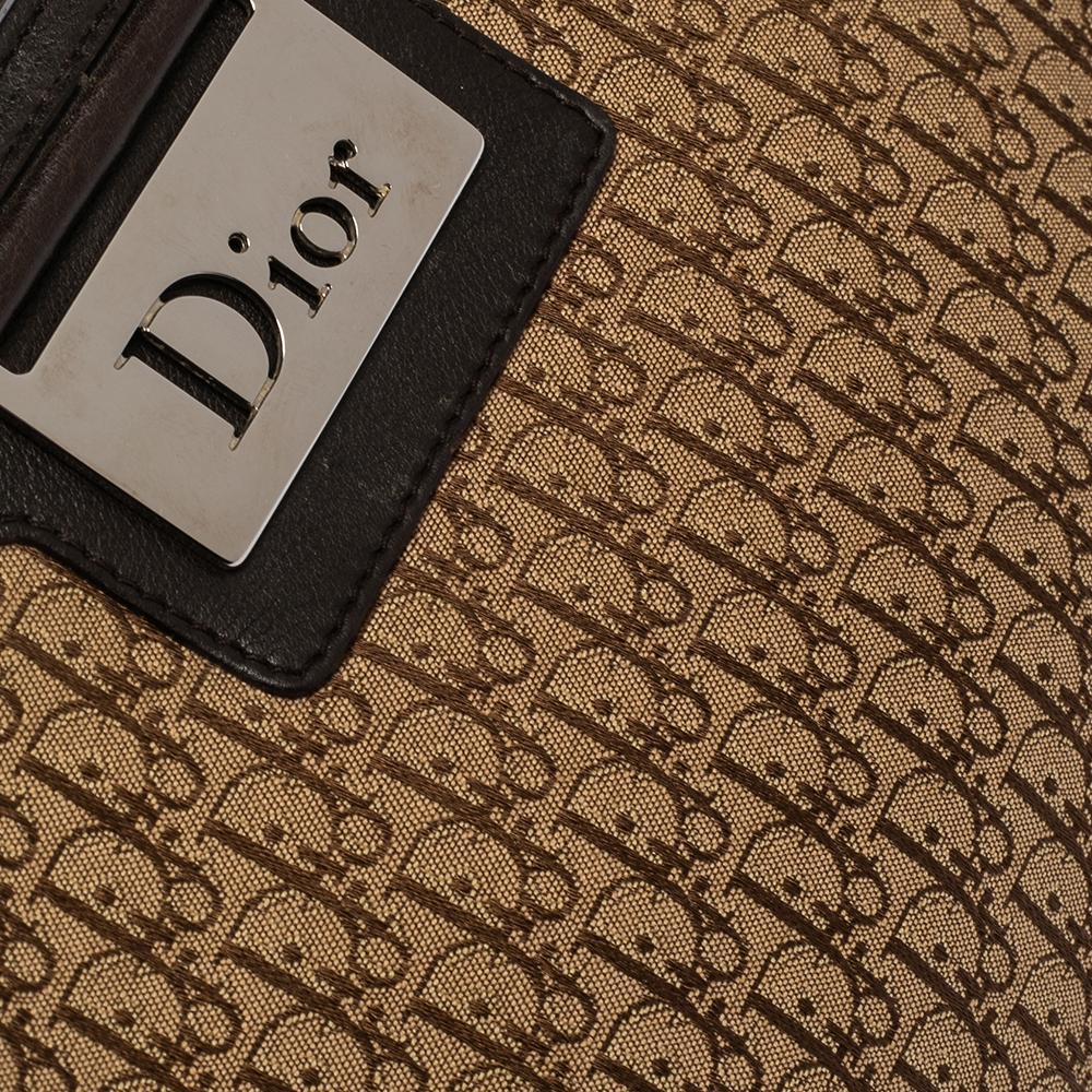 Dior Braun Oblique Canvas und Leder Umhängetasche 7