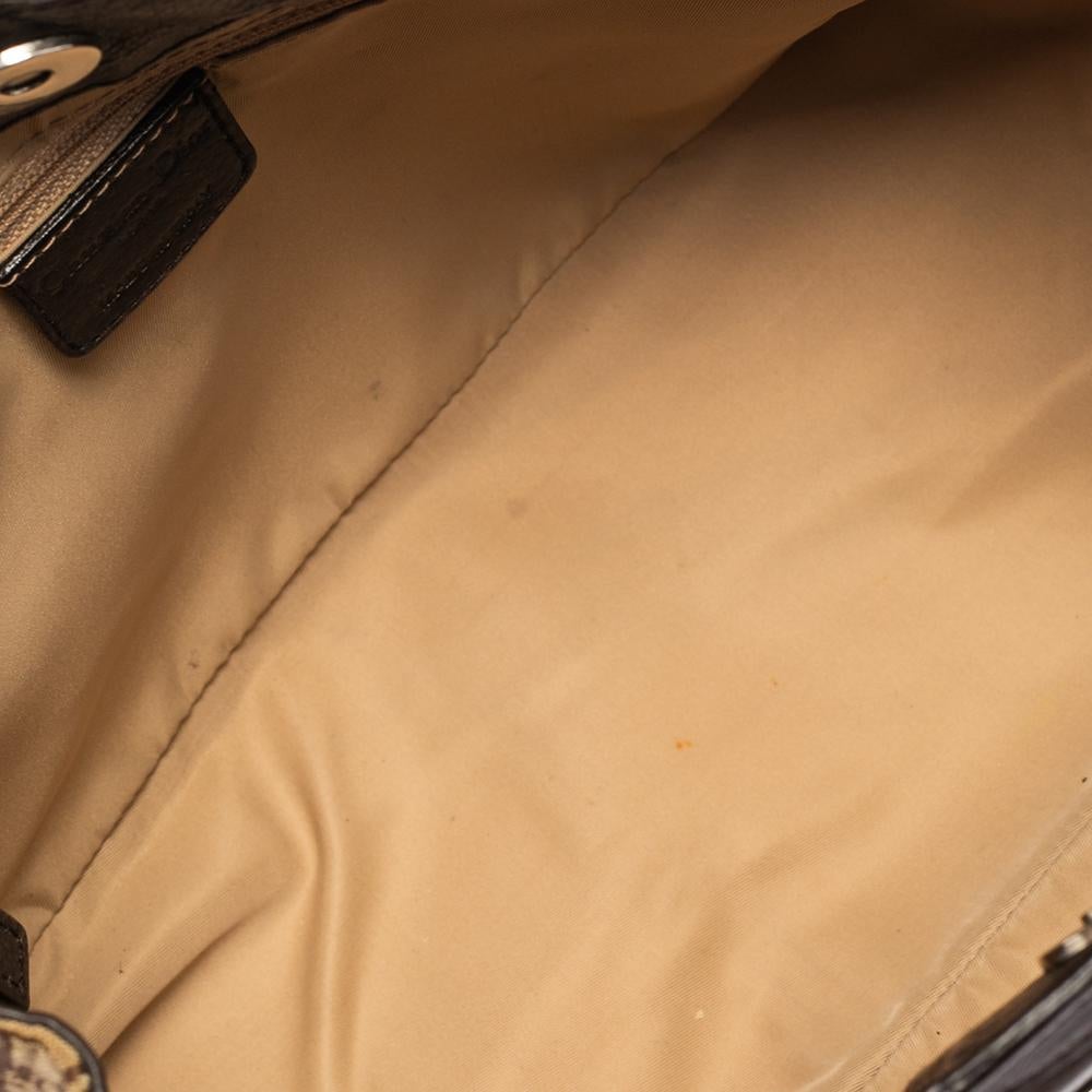 Dior Braun Oblique Canvas und Leder Umhängetasche 2