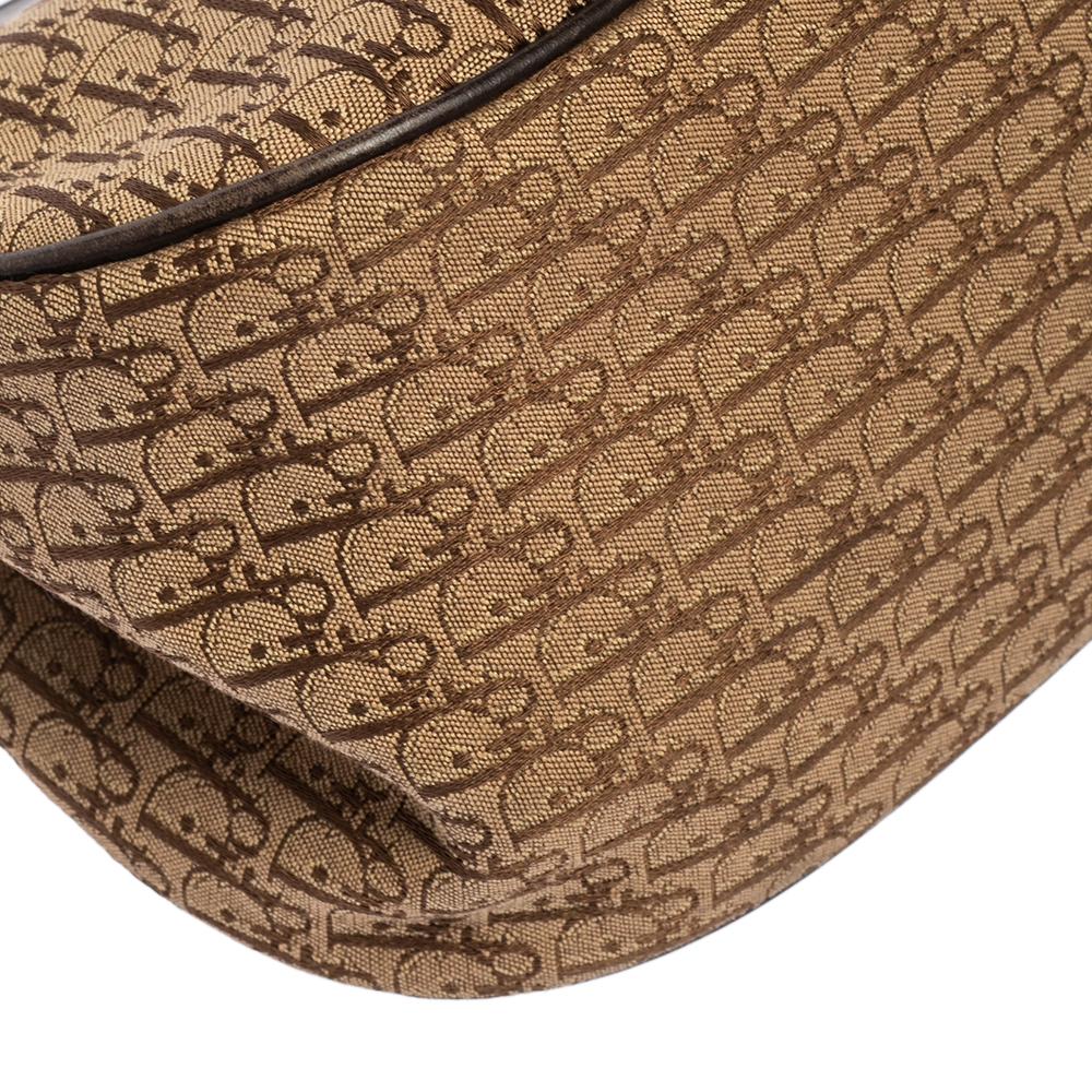 Dior Braun Oblique Canvas und Leder Umhängetasche 4