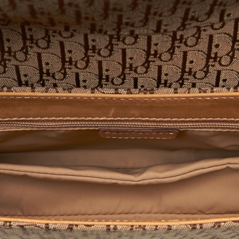 Dior Brown Oblique Canvas Shoulder Bag at 1stdibs