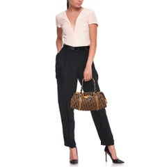 Dior Brown Oblique Coated Canvas and Leather Romantique Heart Trotter Satchel