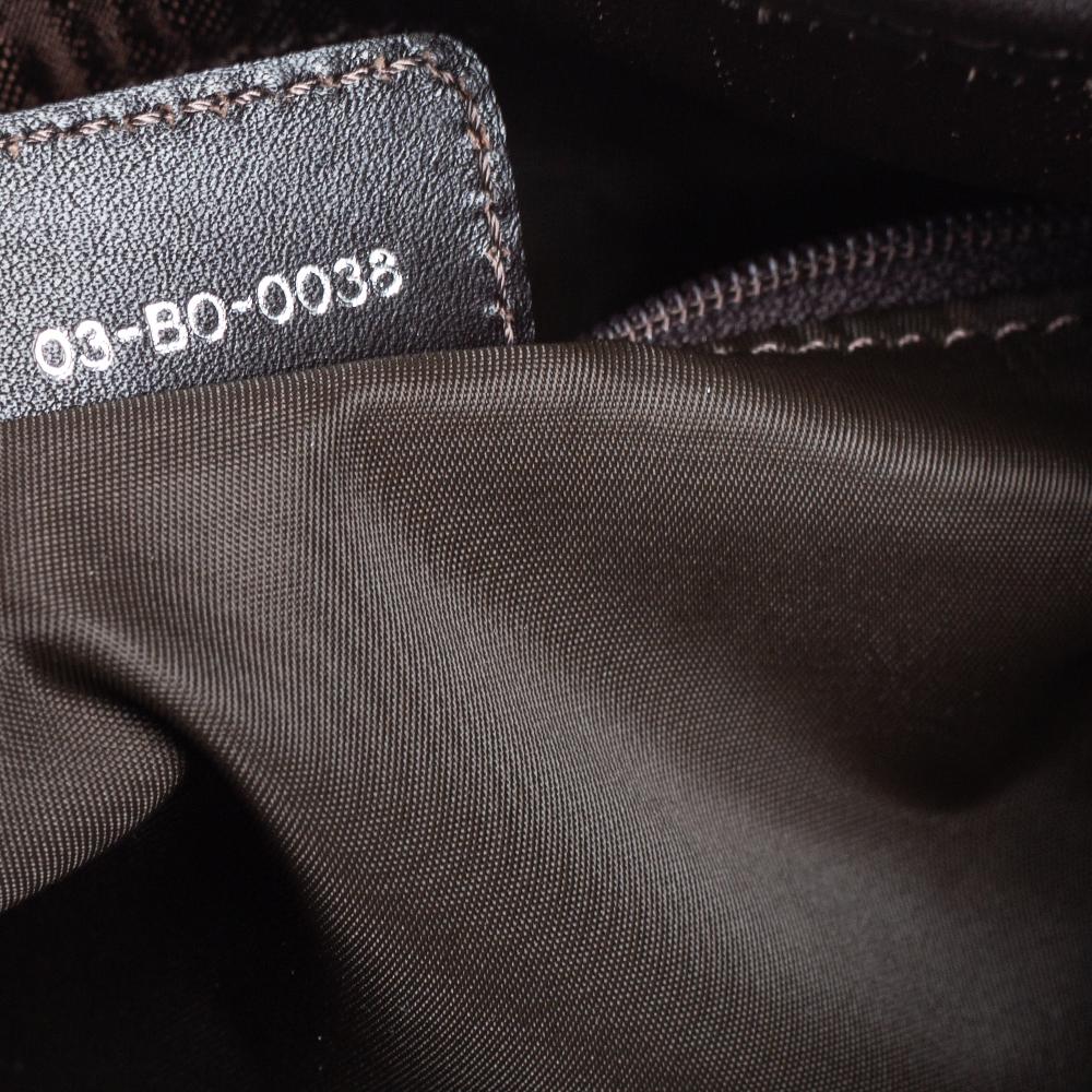 Dior Braune schräge Umhängetasche aus Nylon und Leder 1