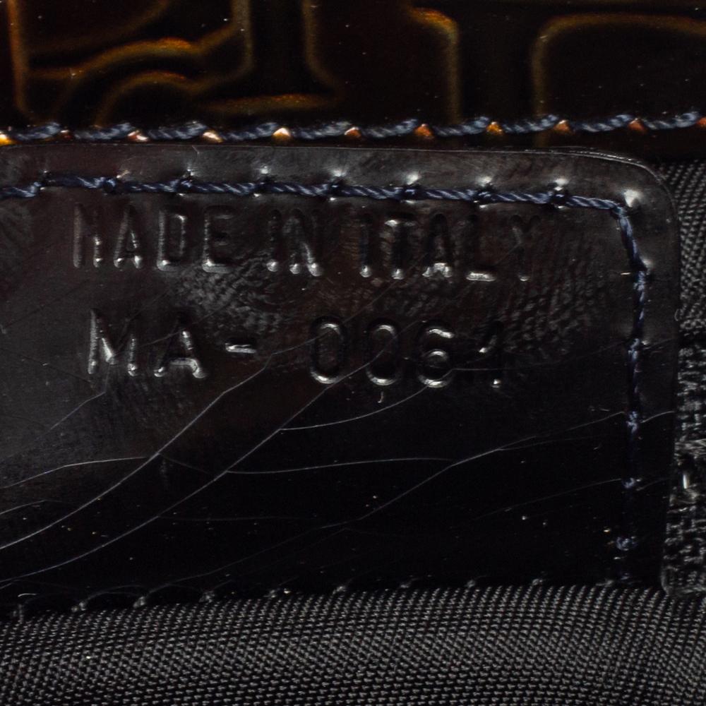 Dior Brown Oblique Patent Leather Malice Tote 3