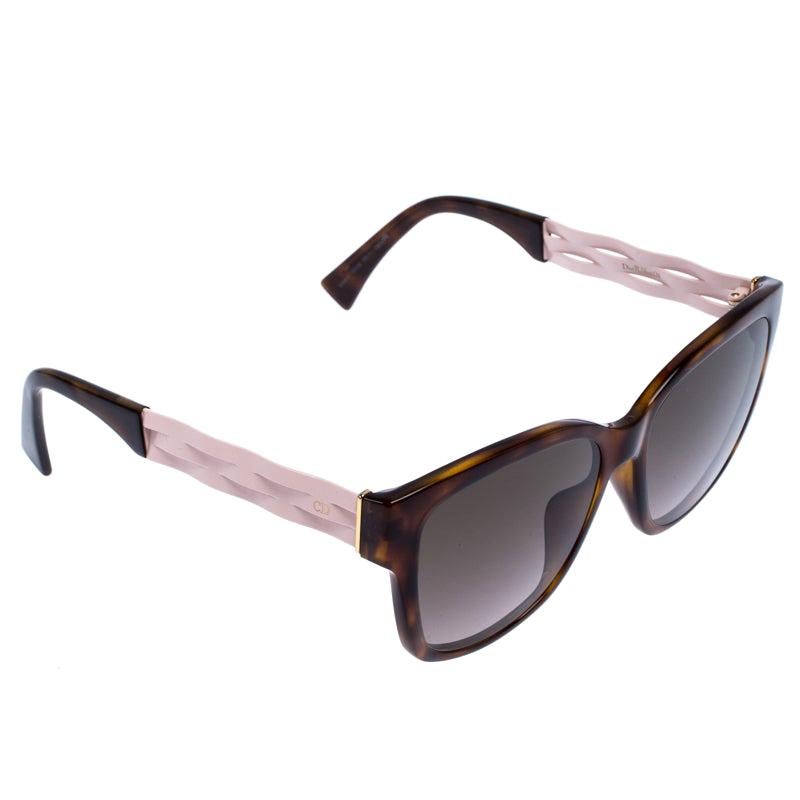 Dior Brown/Pink Ribbon N1 Square Sunglasses