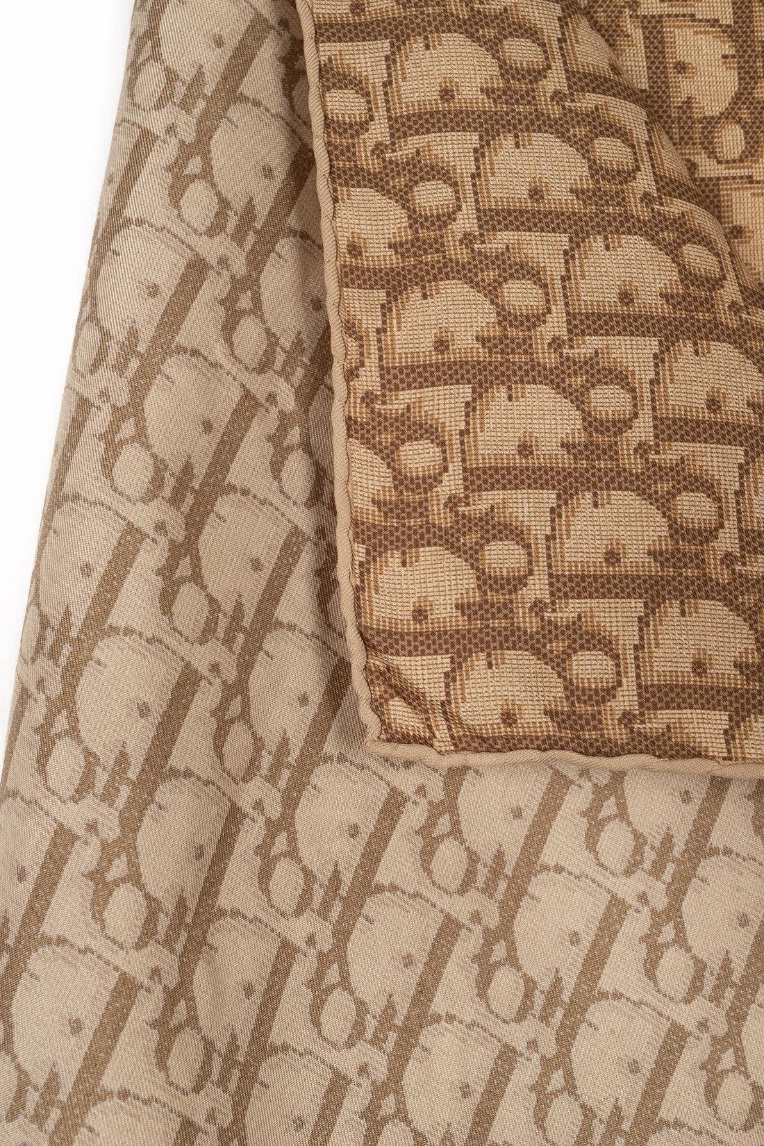 Dior Brown Silk Foulard Printed with Monograms 1