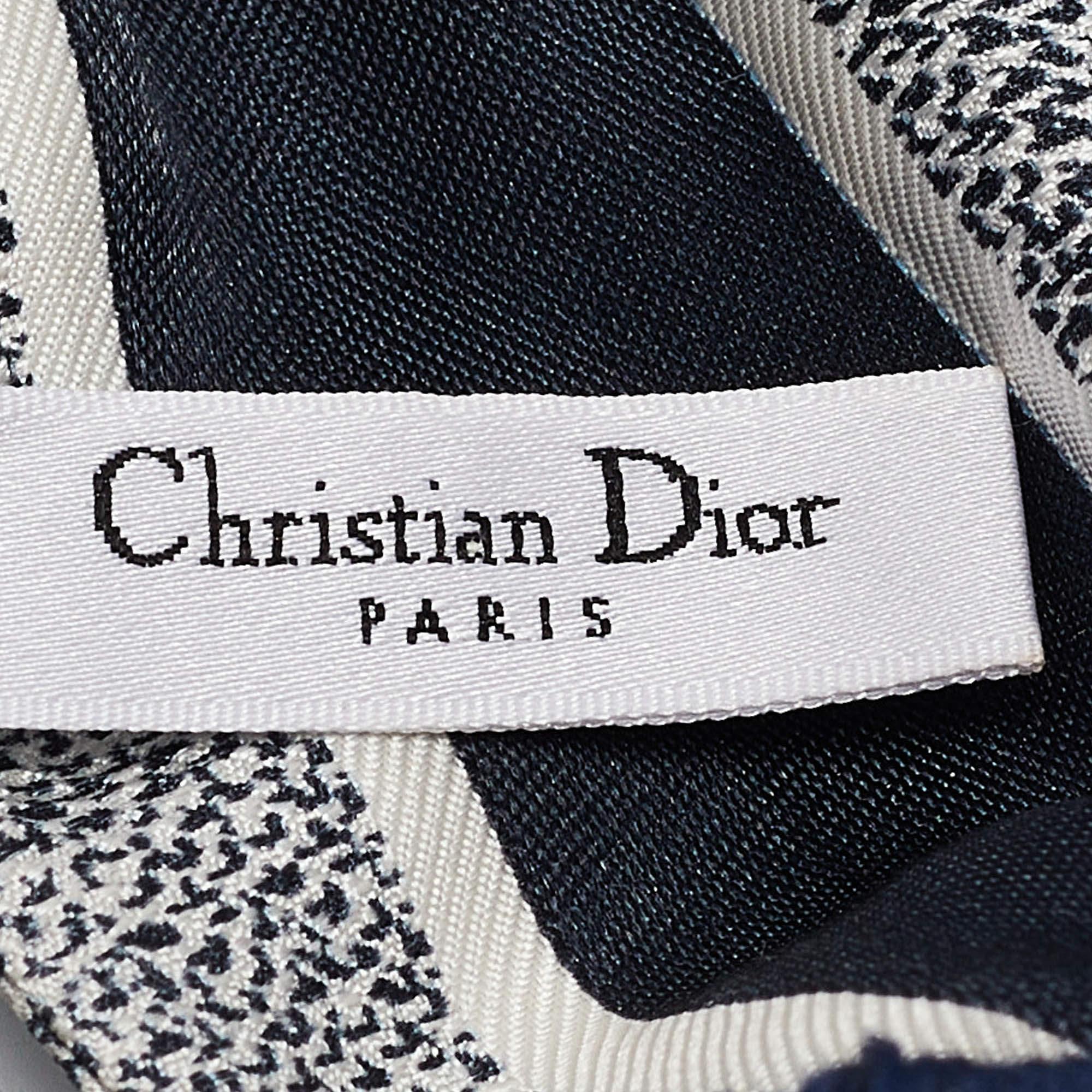 Dior Brown Straw Dioriviera D-Ocean Visor with Silk Mitzah 2