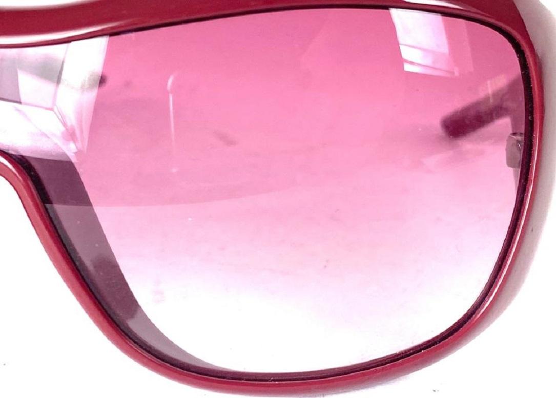 Dior Burgundy Cannag 1 Atwad 115 Quilted 1dior65 Sunglasses In Good Condition In Dix hills, NY