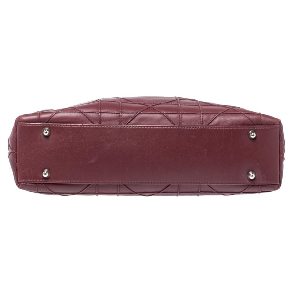 Bolso Dior Borgoña Cannage Piel Granville Chain Link 6
